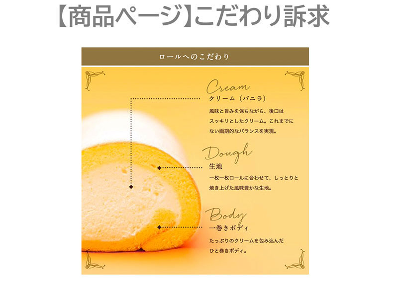 こだわりを詳細に訴求した商品紹介ページ