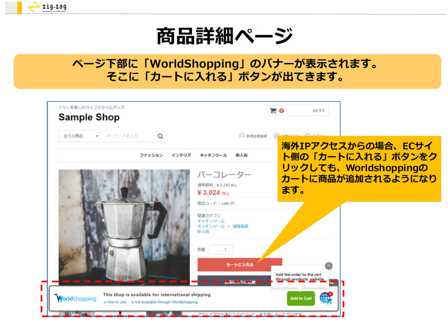 商品詳細ページのスライド