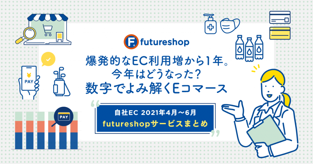 爆発的なEC利用増から1年。今年はどうなった？数字でよみ解くEコマース［自社EC 2021年4月〜6月 futureshopサービスまとめ］