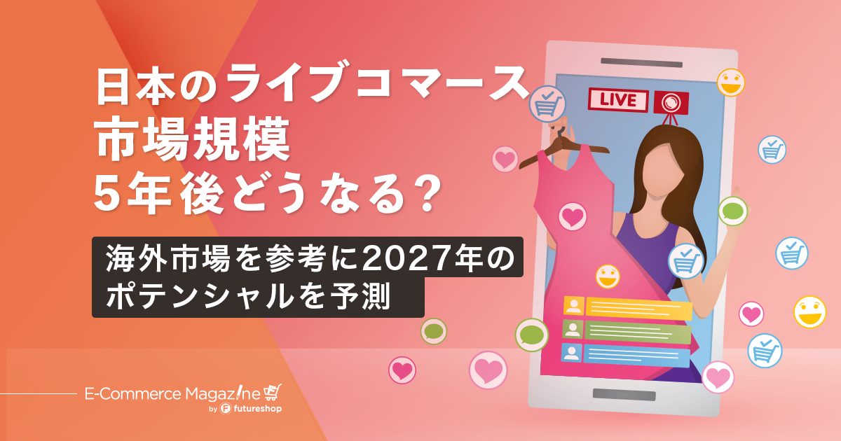 日本における2027年のライブコマース市場規模を予測