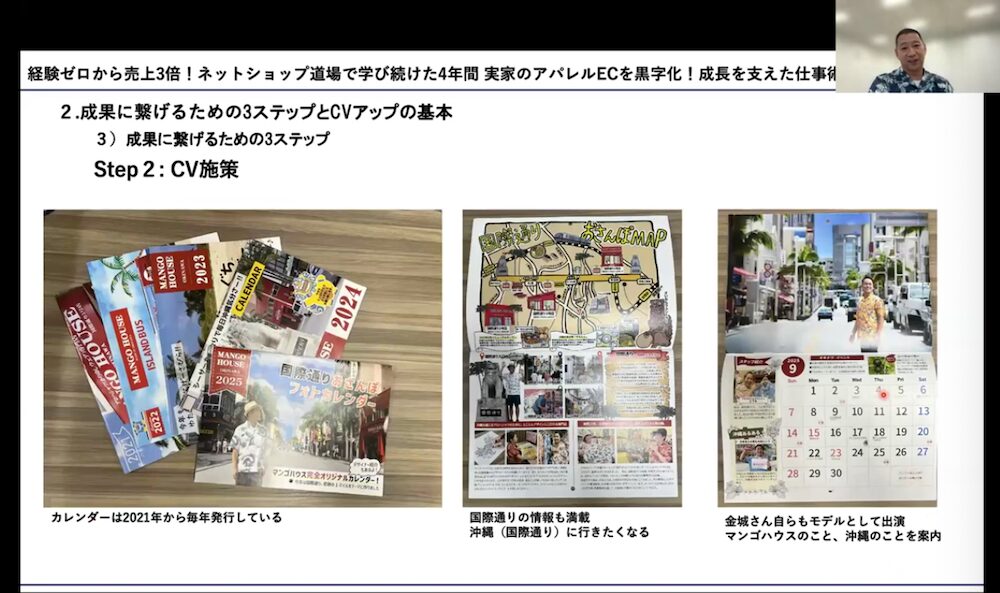 マンゴハウスが既存顧客に送付しているオリジナルカレンダー