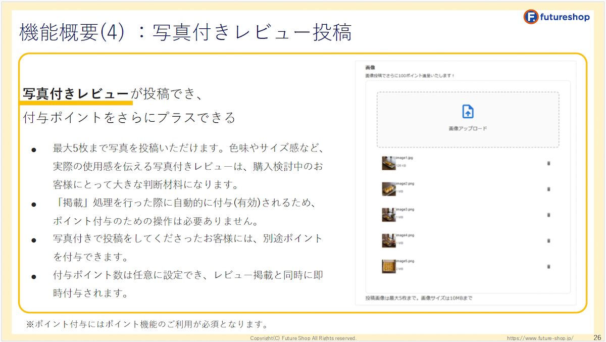 future Reviewの写真付きレビュー投稿