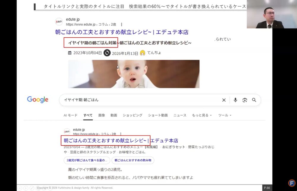 Google検索結果のタイトルリンク